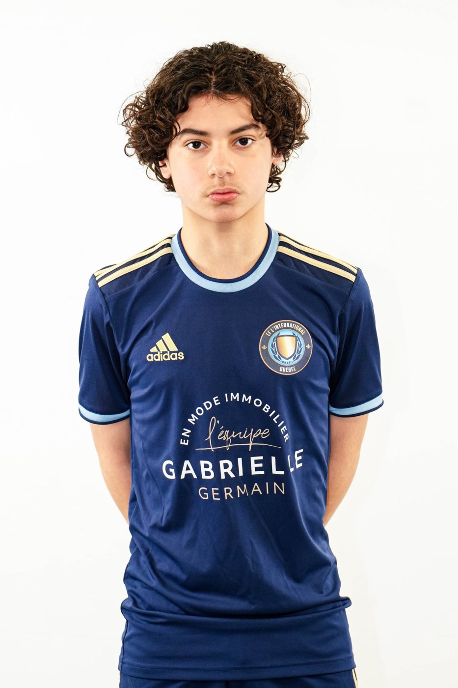 Nico in the blue CF L’International de Québec kit